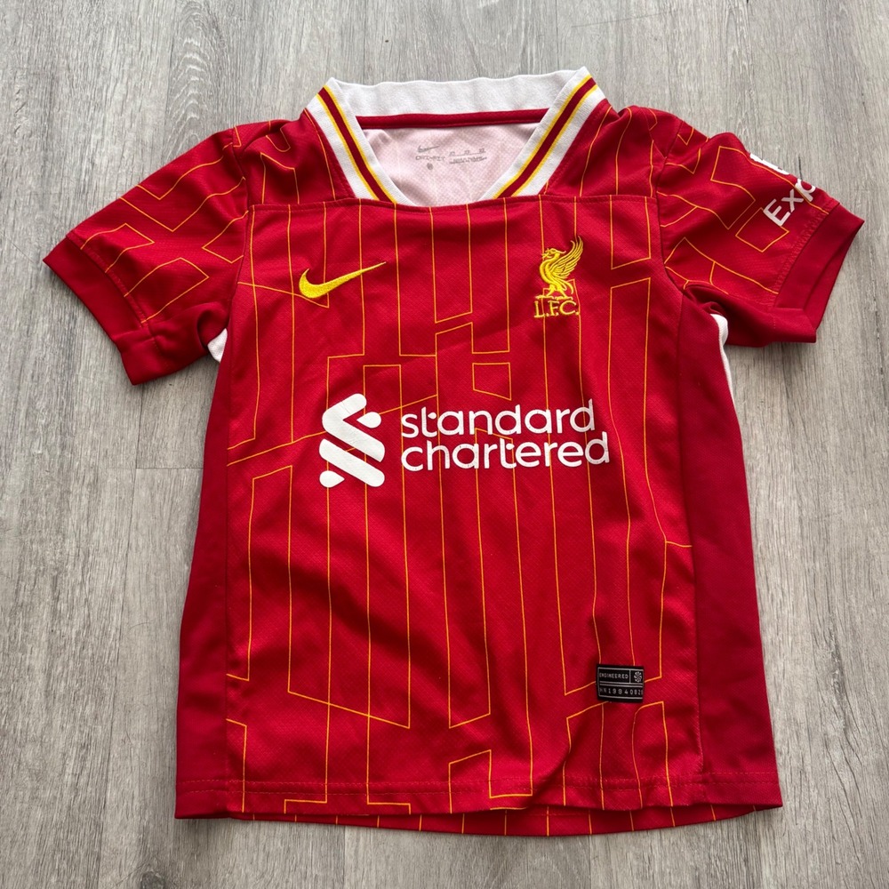 Nike Liverpool FC Salah 11 Home Jersey 2024/25 Kids Red Soccer Shirt XS